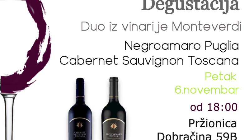 Degustacija paketa Duo iz vinarije Monteverdi