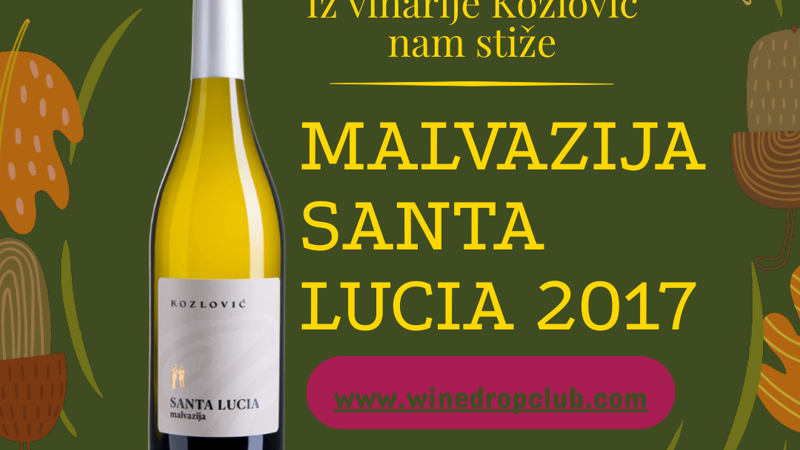 Da li ste probali novu berbu Malvazije Santa Lucie vinarije Kozlović?